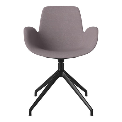 Fauteuil Seed - Rembourré - Piètement 4 branches avec patins - Acier laqué noir