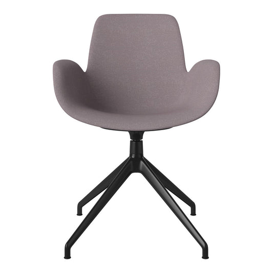 Fauteuil Seed - Rembourré - Piètement 4 branches avec patins - Acier laqué noir