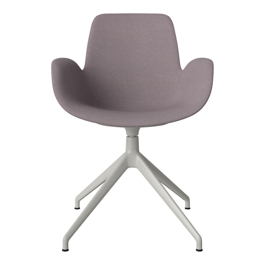 Fauteuil Seed - Rembourré - Piètement 4 branches avec patins - Acier laqué gris
