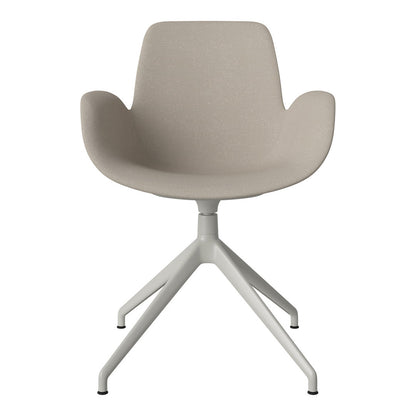 Fauteuil Seed - Rembourré - Piètement 4 branches avec patins - Acier laqué gris
