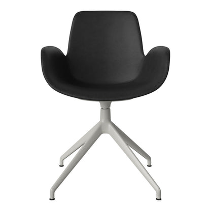 Fauteuil Seed - Rembourré - Piètement 4 branches avec patins - Acier laqué gris