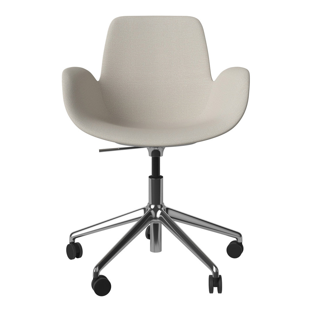 Fauteuil Seed - Rembourré - Piètement 5 branches avec roulettes - Chrome