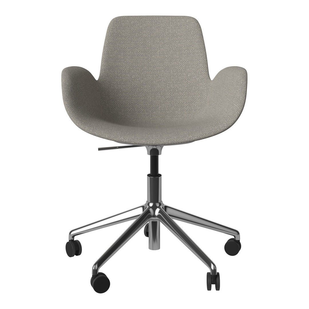 Fauteuil Seed - Rembourré - Piètement 5 branches avec roulettes - Chrome