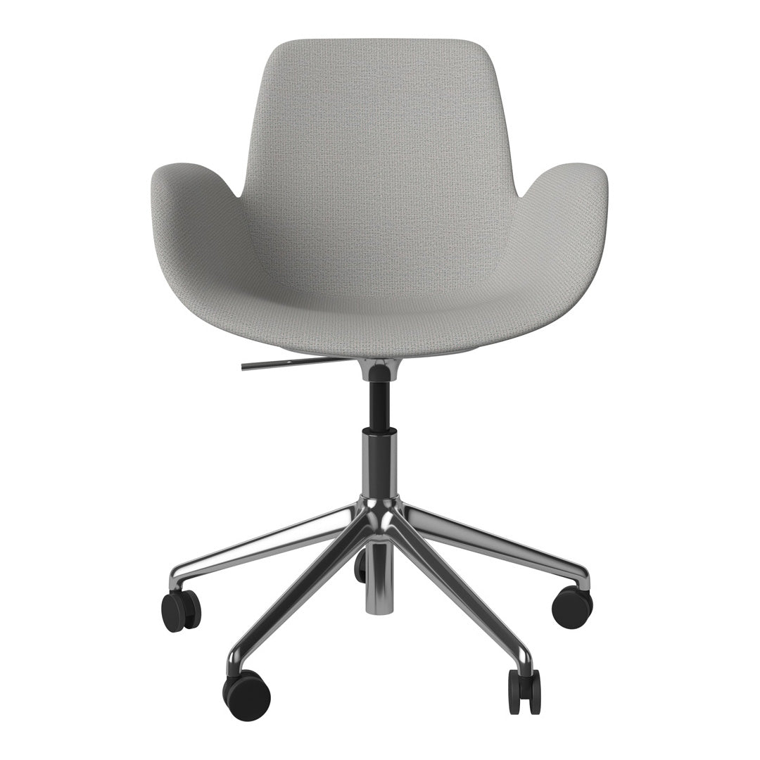 Fauteuil Seed - Rembourré - Piètement 5 branches avec roulettes - Chrome