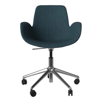 Fauteuil Seed - Rembourré - Piètement 5 branches avec roulettes - Chrome