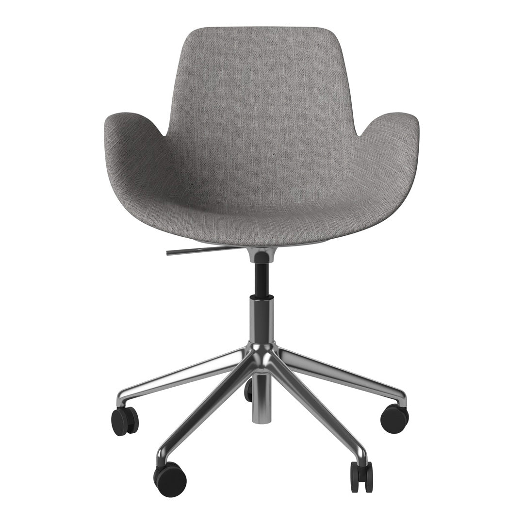 Fauteuil Seed - Rembourré - Piètement 5 branches avec roulettes - Chrome