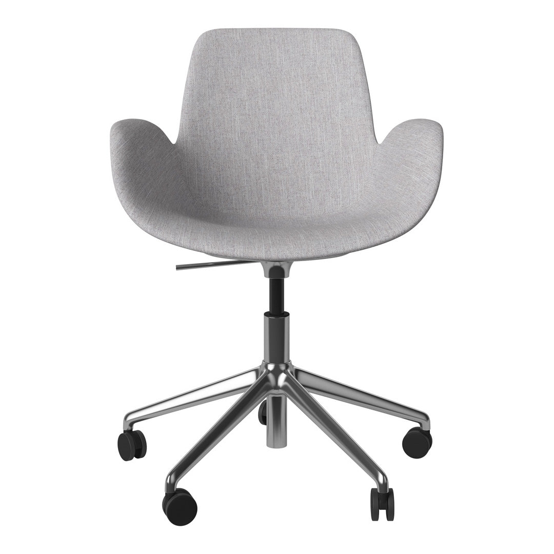 Fauteuil Seed - Rembourré - Piètement 5 branches avec roulettes - Chrome