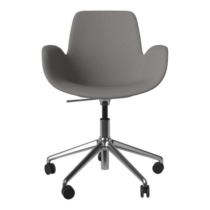 Fauteuil Seed - Rembourré - Piètement 5 branches avec roulettes - Chrome
