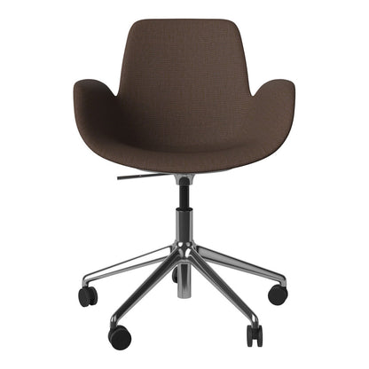 Fauteuil Seed - Rembourré - Piètement 5 branches avec roulettes - Chrome