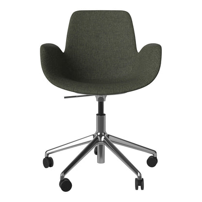 Fauteuil Seed - Rembourré - Piètement 5 branches avec roulettes - Chrome