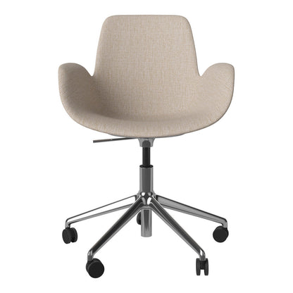 Fauteuil Seed - Rembourré - Piètement 5 branches avec roulettes - Chrome