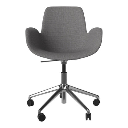 Fauteuil Seed - Rembourré - Piètement 5 branches avec roulettes - Chrome
