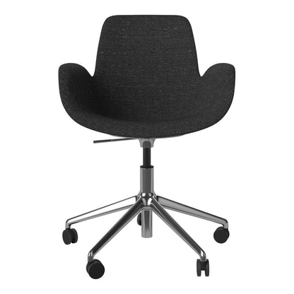 Fauteuil Seed - Rembourré - Piètement 5 branches avec roulettes - Chrome