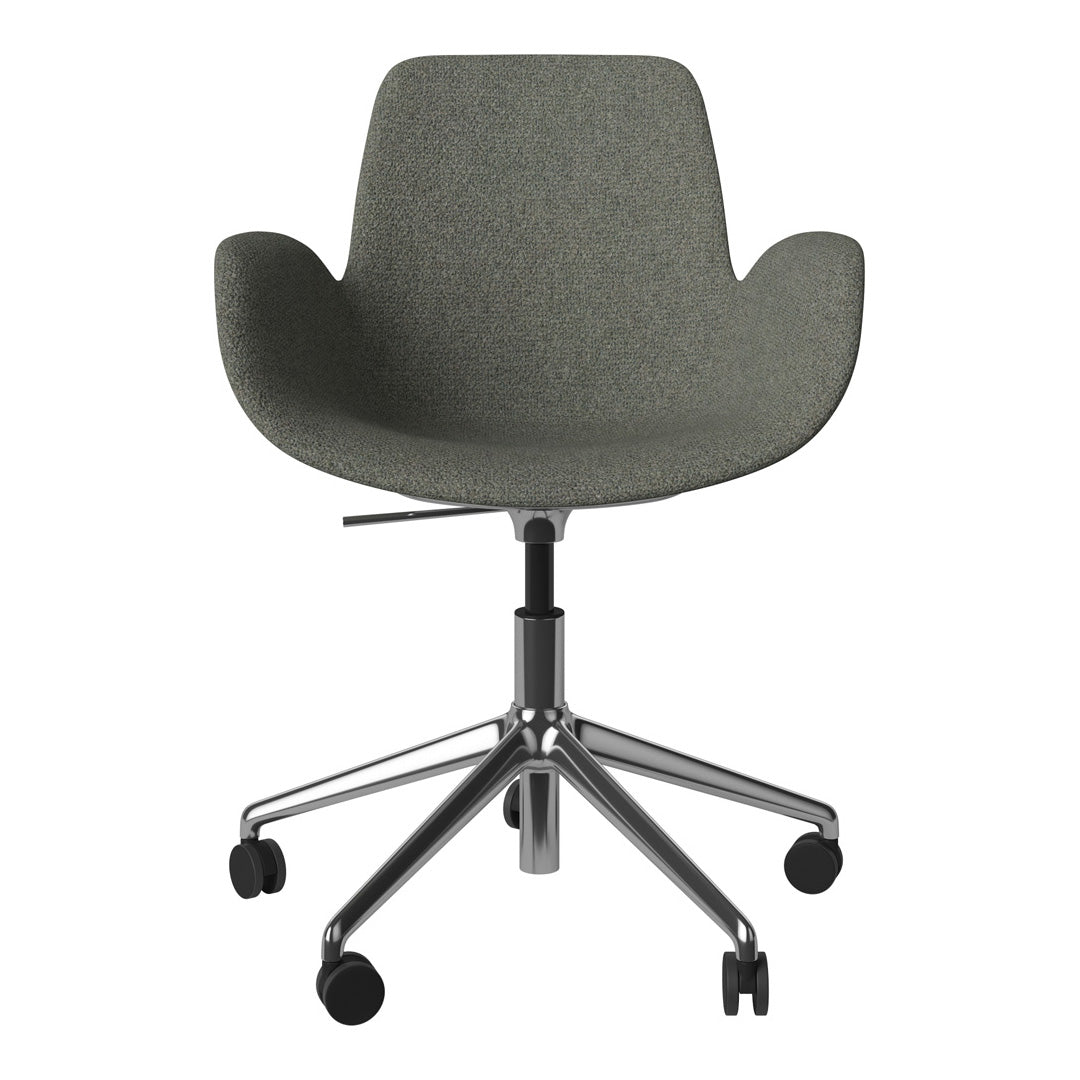 Fauteuil Seed - Rembourré - Piètement 5 branches avec roulettes - Chrome