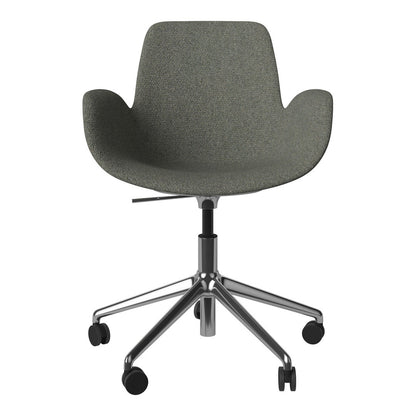 Fauteuil Seed - Rembourré - Piètement 5 branches avec roulettes - Chrome