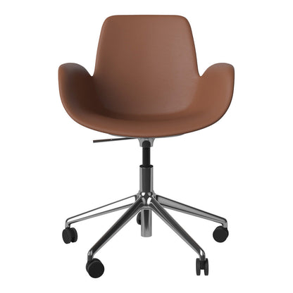 Fauteuil Seed - Rembourré - Piètement 5 branches avec roulettes - Chrome