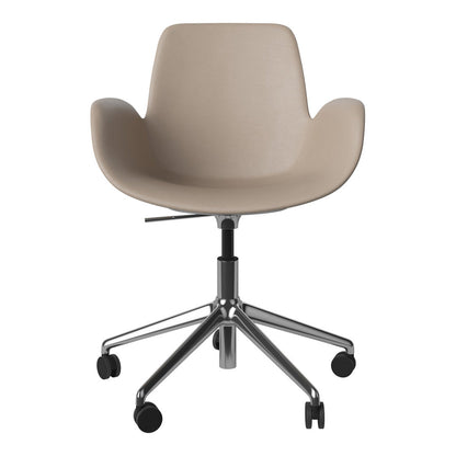 Fauteuil Seed - Rembourré - Piètement 5 branches avec roulettes - Chrome