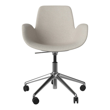 Fauteuil Seed - Rembourré - Piètement 5 branches avec roulettes - Chrome