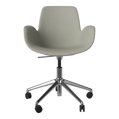 Fauteuil Seed - Rembourré - Piètement 5 branches avec roulettes - Chrome