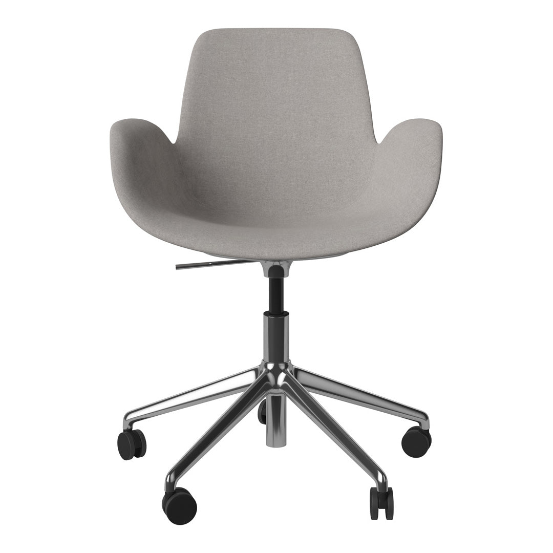 Fauteuil Seed - Rembourré - Piètement 5 branches avec roulettes - Chrome