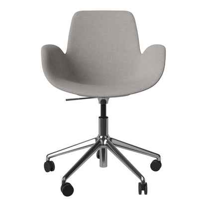 Fauteuil Seed - Rembourré - Piètement 5 branches avec roulettes - Chrome