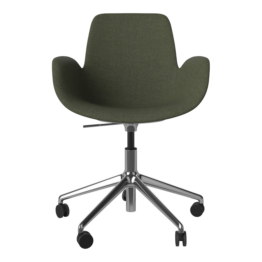 Fauteuil Seed - Rembourré - Piètement 5 branches avec roulettes - Chrome
