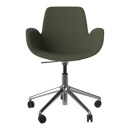 Fauteuil Seed - Rembourré - Piètement 5 branches avec roulettes - Chrome