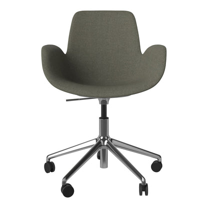 Fauteuil Seed - Rembourré - Piètement 5 branches avec roulettes - Chrome