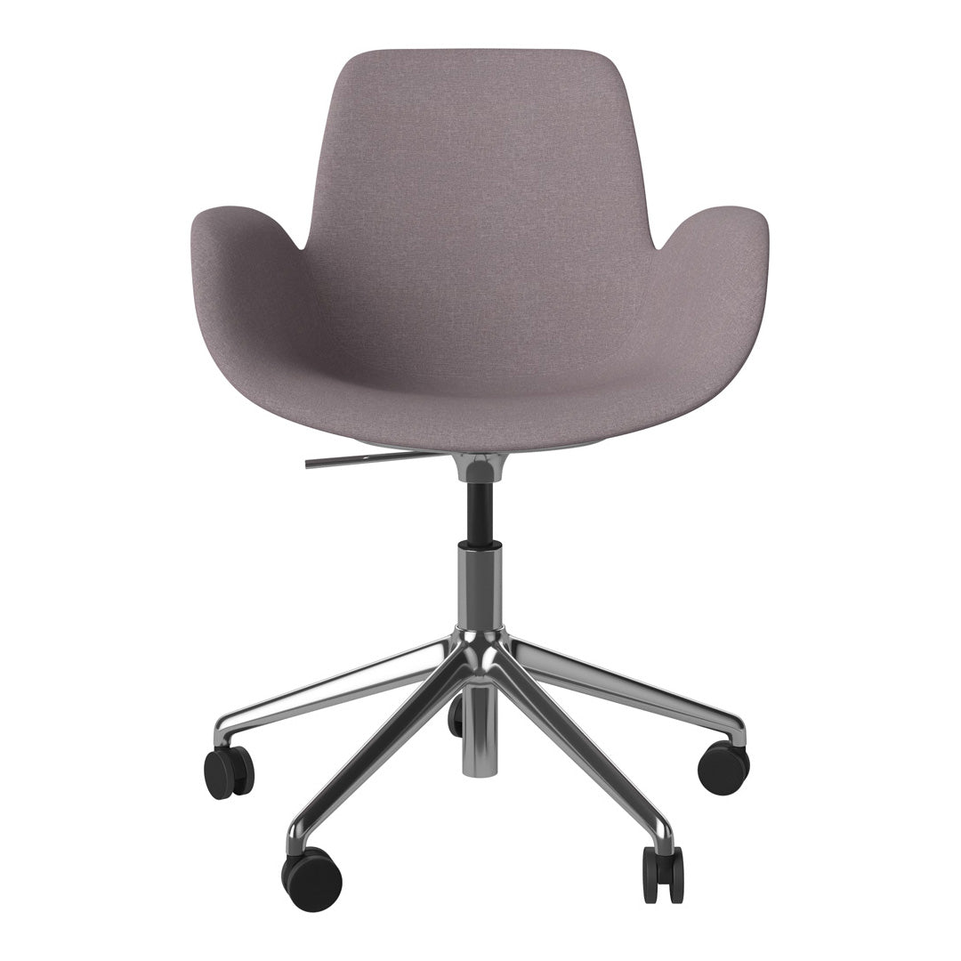 Fauteuil Seed - Rembourré - Piètement 5 branches avec roulettes - Chrome