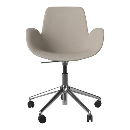 Fauteuil Seed - Rembourré - Piètement 5 branches avec roulettes - Chrome