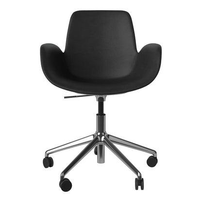 Fauteuil Seed - Rembourré - Piètement 5 branches avec roulettes - Chrome
