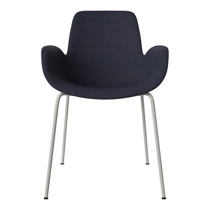 Fauteuil de salle à manger Seed - Rembourré - Piètement en acier, laqué gris
