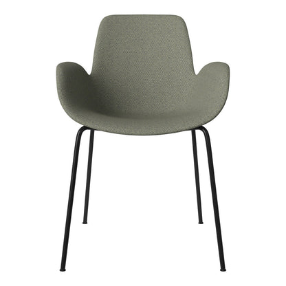 Fauteuil de salle à manger Seed - Rembourré - Piètement en acier, laqué noir