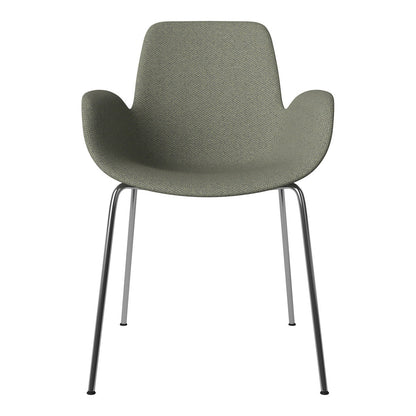 Fauteuil de salle à manger Seed - Rembourré - Base chromée