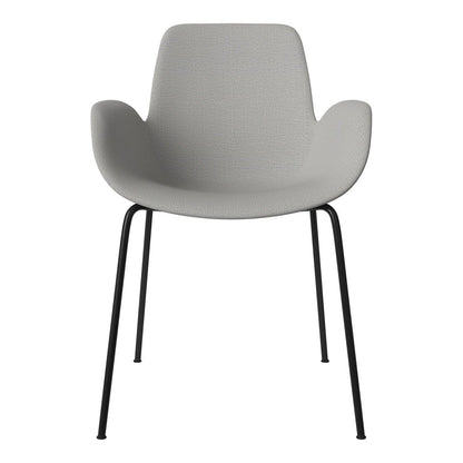 Fauteuil de salle à manger Seed - Rembourré - Piètement en acier, laqué noir