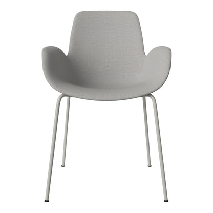 Fauteuil de salle à manger Seed - Rembourré - Piètement en acier, laqué gris