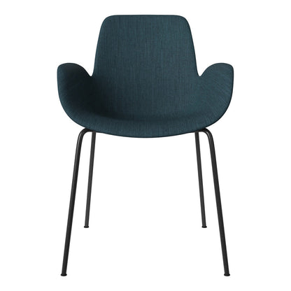 Fauteuil de salle à manger Seed - Rembourré - Piètement en acier, laqué noir