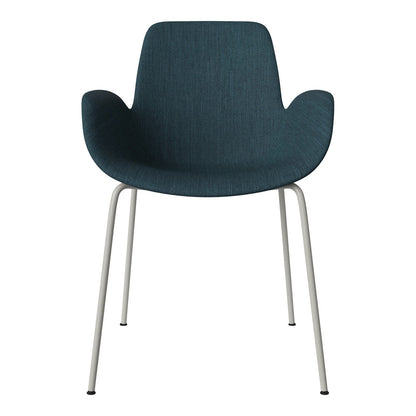 Fauteuil de salle à manger Seed - Rembourré - Piètement en acier, laqué gris