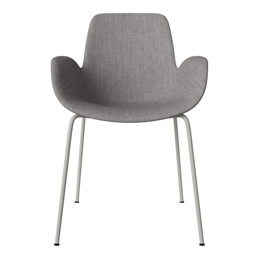 Fauteuil de salle à manger Seed - Rembourré - Piètement en acier, laqué gris