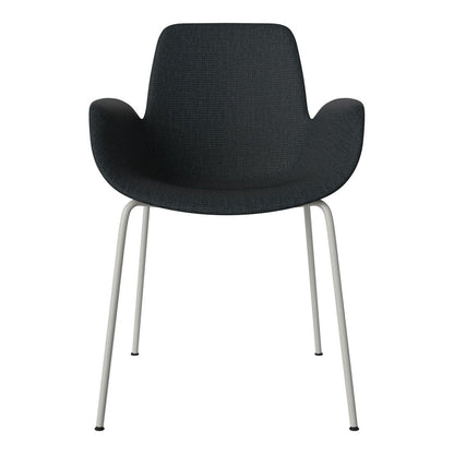 Fauteuil de salle à manger Seed - Rembourré - Piètement en acier, laqué gris