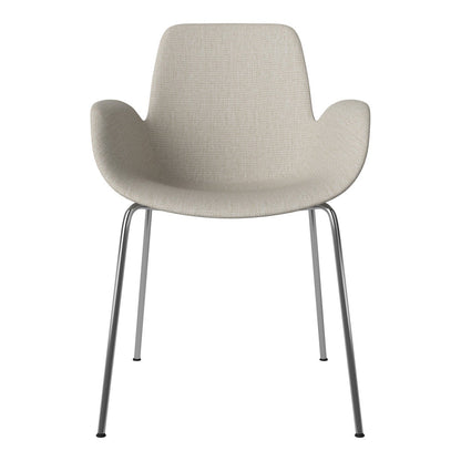 Fauteuil de salle à manger Seed - Rembourré - Base chromée