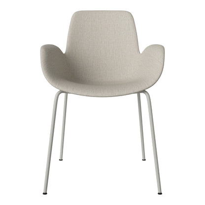 Fauteuil de salle à manger Seed - Rembourré - Piètement en acier, laqué gris