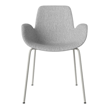 Fauteuil de salle à manger Seed - Rembourré - Piètement en acier, laqué gris