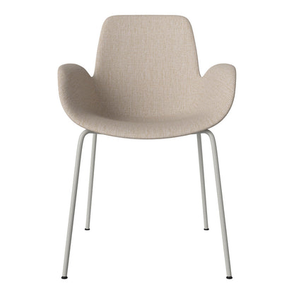 Fauteuil de salle à manger Seed - Rembourré - Piètement en acier, laqué gris