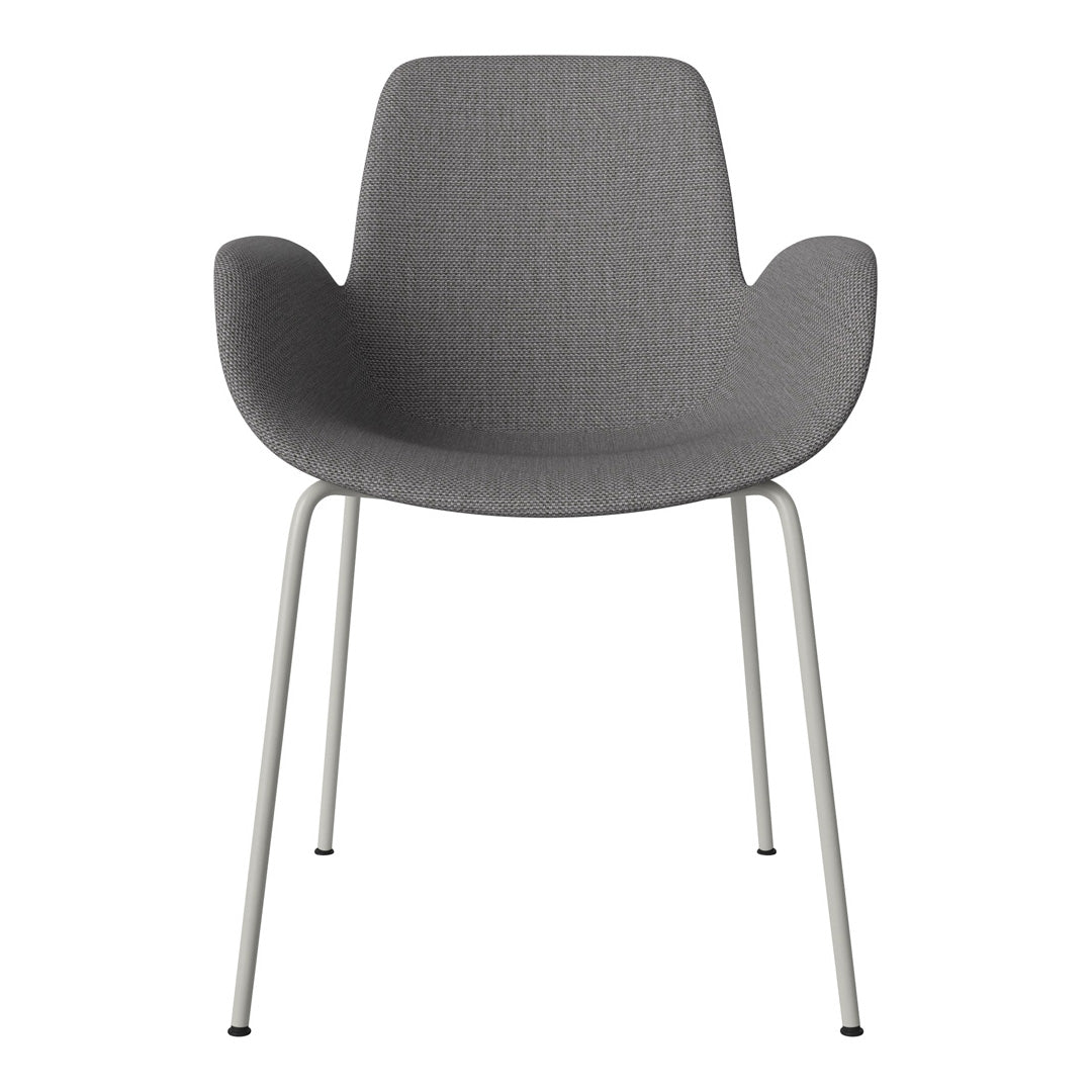Fauteuil de salle à manger Seed - Rembourré - Piètement en acier, laqué gris