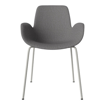 Fauteuil de salle à manger Seed - Rembourré - Piètement en acier, laqué gris