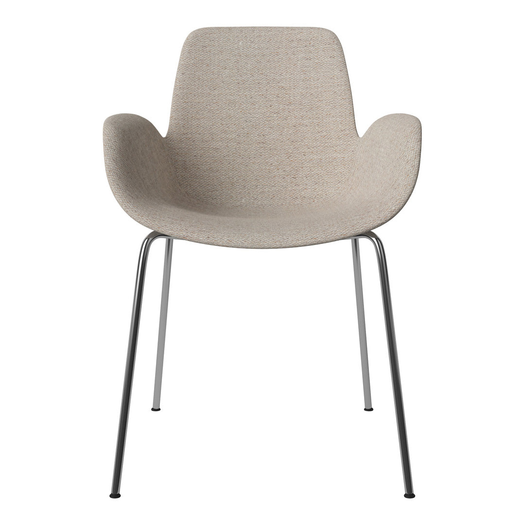 Fauteuil de salle à manger Seed - Rembourré - Base chromée