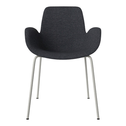 Fauteuil de salle à manger Seed - Rembourré - Piètement en acier, laqué gris