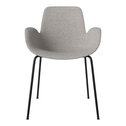 Fauteuil de salle à manger Seed - Rembourré - Piètement en acier, laqué noir