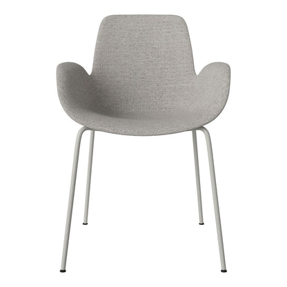 Fauteuil de salle à manger Seed - Rembourré - Piètement en acier, laqué gris